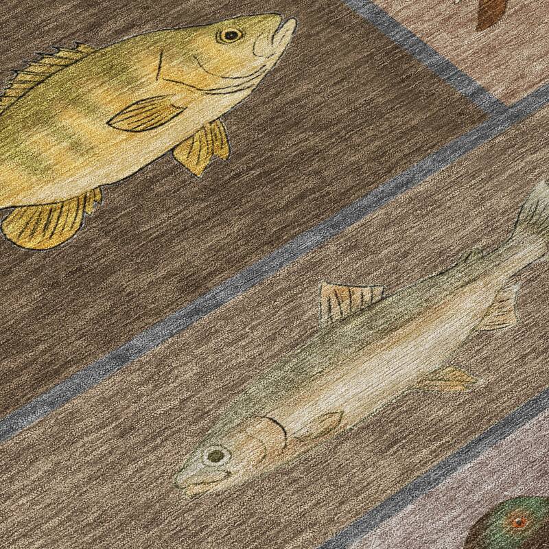 Machine Washable Indoor/ Outdoor Cabin Lodge Chantille Rug