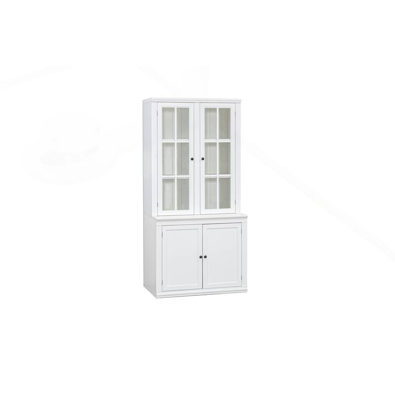 75.25in Tall Display Cabinet with Double Glass Doors