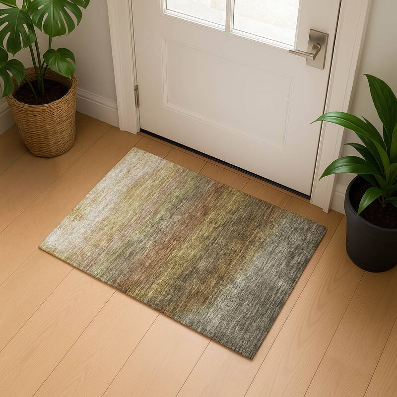 Premium Washable Super Soft Abstract Ombre Mayfield Rug - Taupe - 1'8" x 2'6"