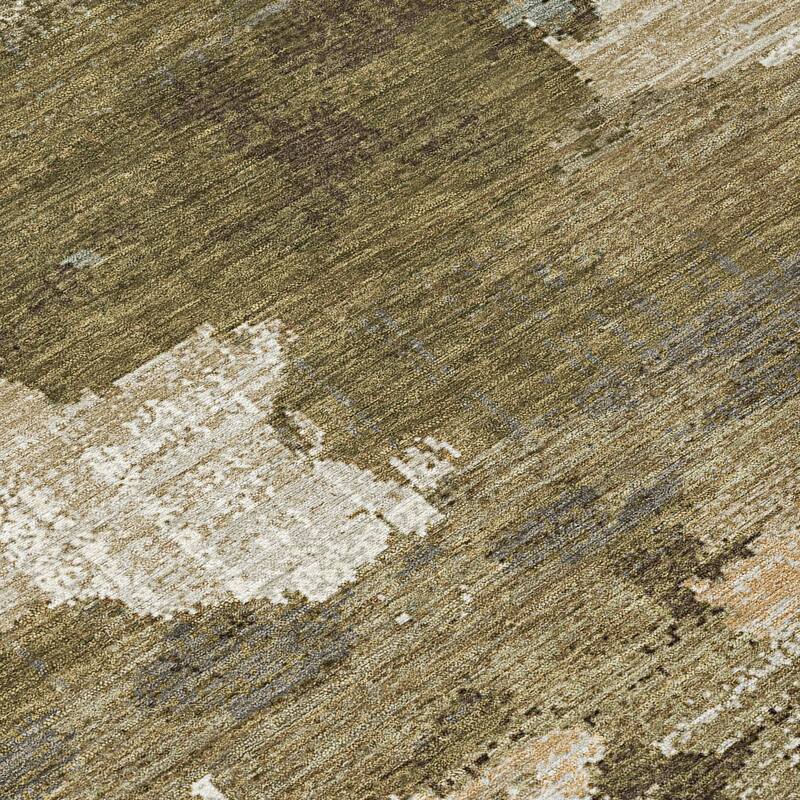 Machine Washable Indoor/ Outdoor Abstract Casual Chantille Rug