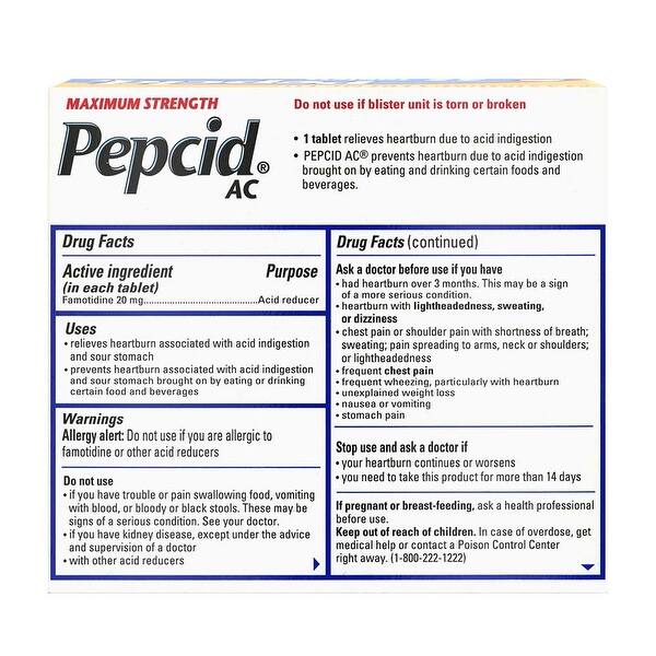 Shop Pepcid Ac Maximum Strength Acid Reducer 25 Tablets Overstock 31586174