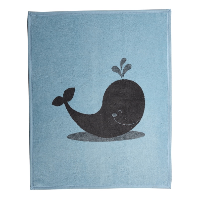 Turkish Cotton Blend Soft Baby Blanket - Whale
