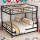 preview thumbnail 22 of 30, [Save Space or Split Into 2 Beds] Full XL Over Queen Metal Bunk Bed with Trundle Black
