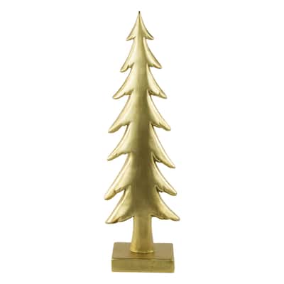 16" Gold Christmas Tree Tabletop Decoration