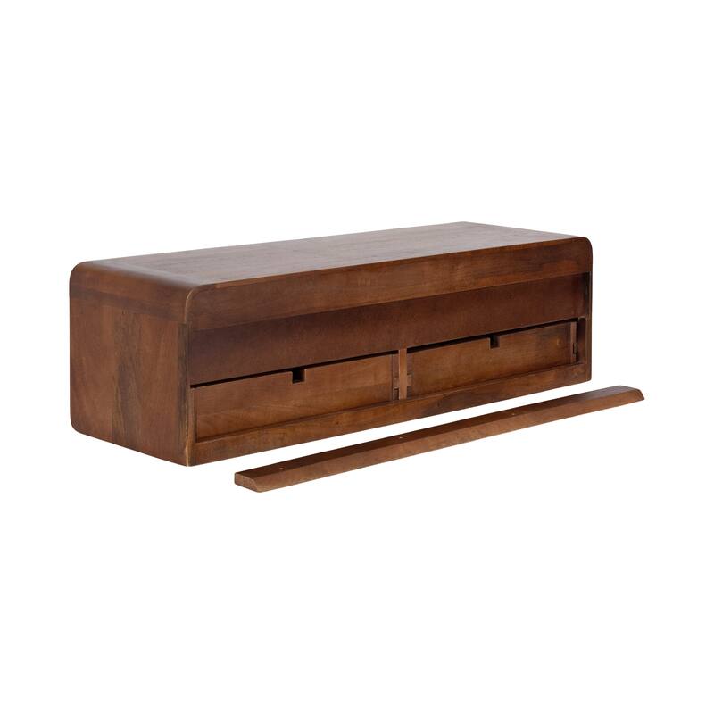 Kate and Laurel Kato Wood Floating Console Table