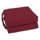 preview thumbnail 45 of 79, 16-inch Square Indoor Twill Chair Cushions (Set of 2 or 4) - 16 x 16 Set of 2 - Burgundy