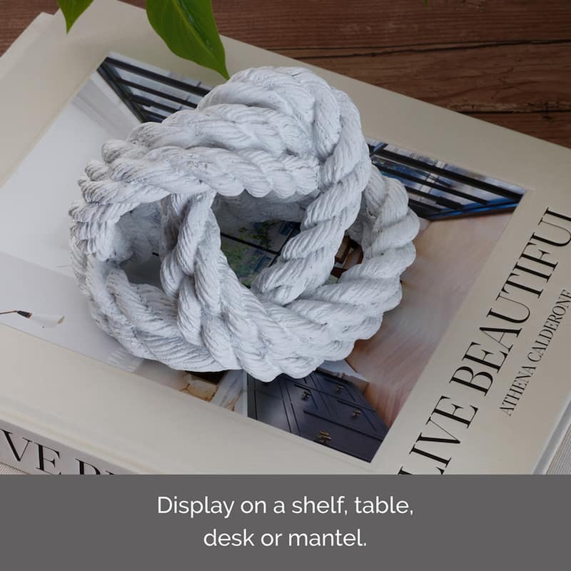 Elements Braided Rope Knot Figurine, 5X4