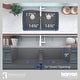 preview thumbnail 27 of 64, Karran Undermount Quartz 33 in. 50/50 Double Bowl Kitchen Sink Kit