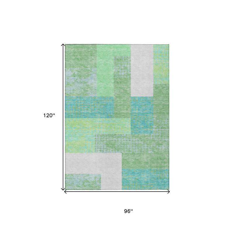 HomeRoots Geometric Transitional Rectangle Outdoor Rug