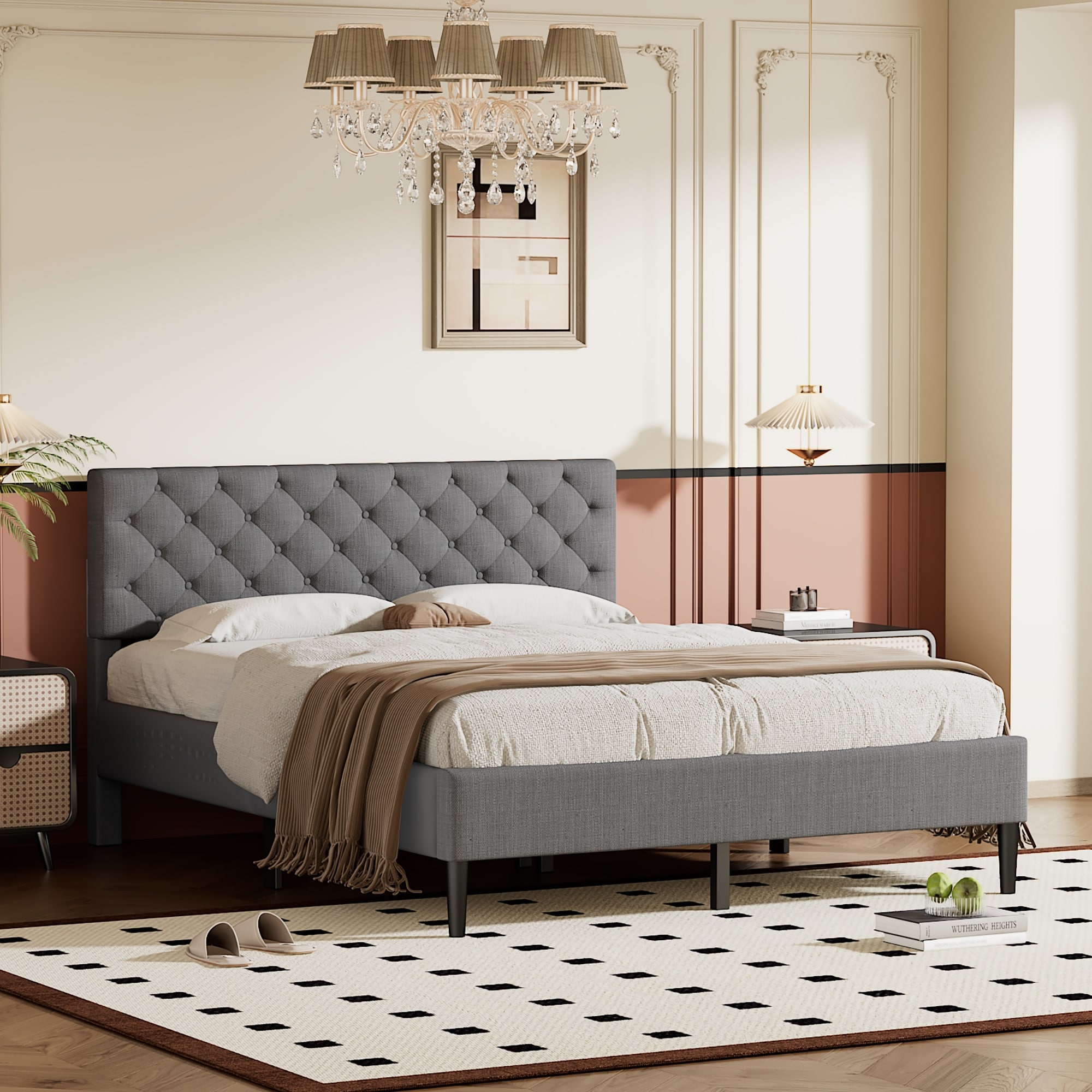 Madison park amelia upholstered headboard deals