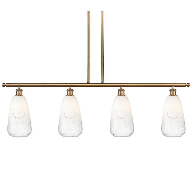 Innovations Lighting 516-4I-14-48 Brookhaven Almond Linear Brookhaven - Brushed Brass / Opal