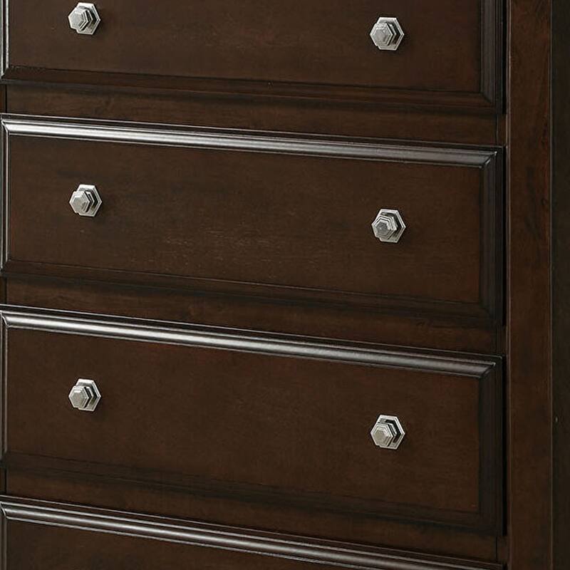 Roomy Transitional Style Wooden Chest, Brown Cherry