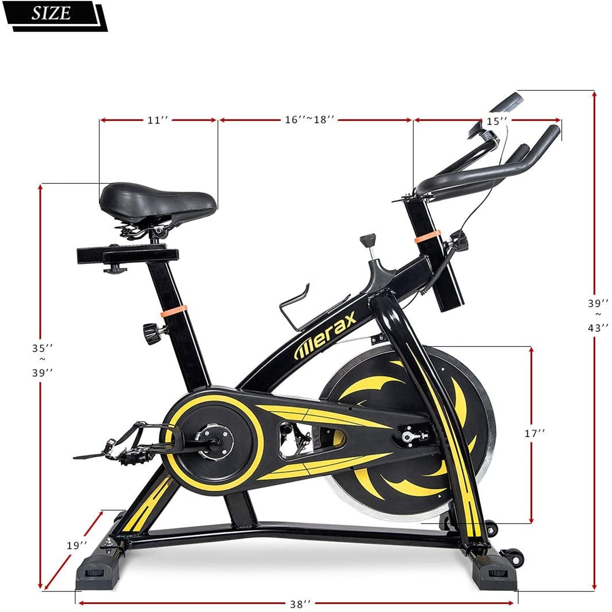 Indoor Cycling Bike Trainer Stationary Exercise Bicycle Fitness