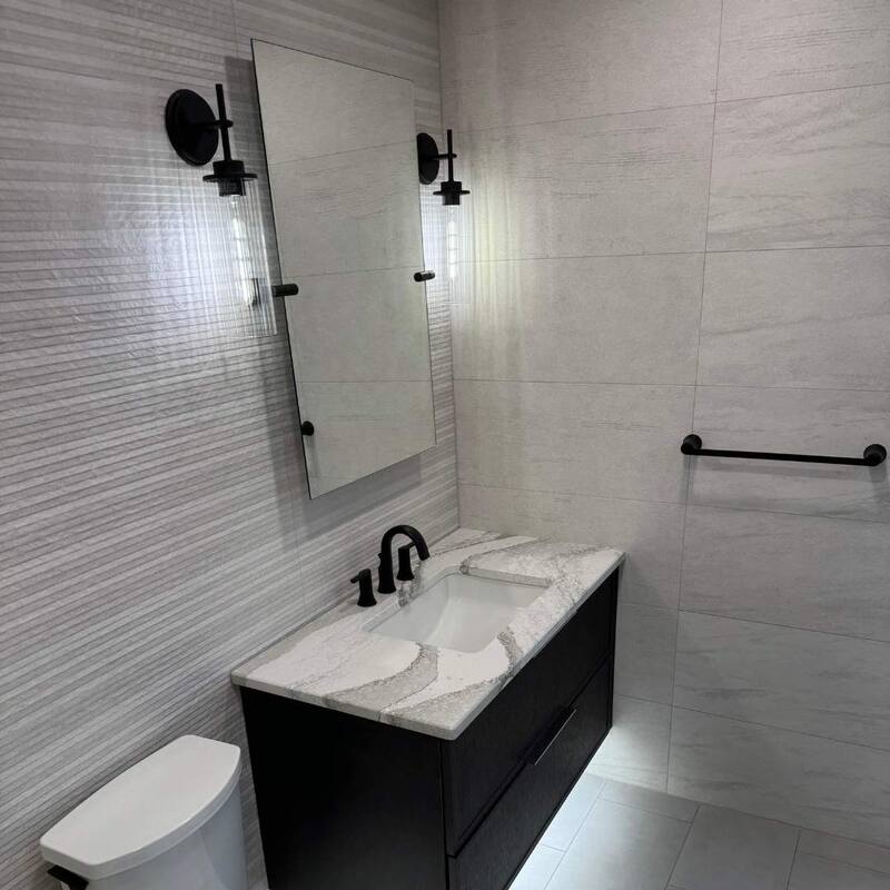 Crete 12x40 Matte Ceramic Relief Wall Tile - Large Format