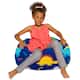 Kids Bean Bag Chair, Big Comfy Chair - Machine Washable Cover - 27 Inch Medium - Canvas Dinos on Blue