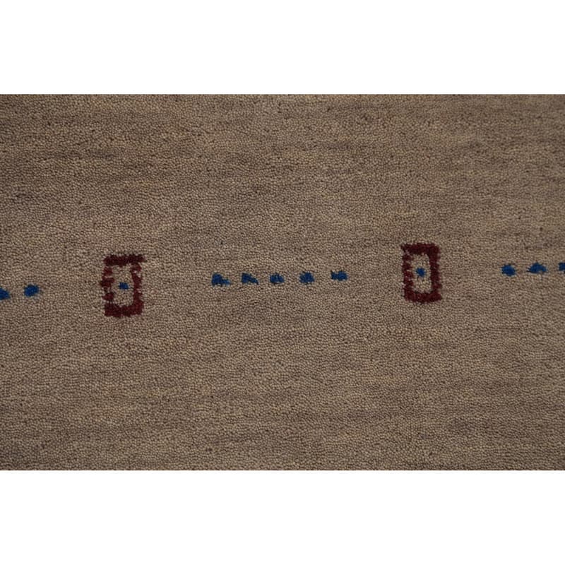 Gabbeh Oriental Rug Bedroom Hand-Knotted Wool Carpet - 4'8" x 6'7"