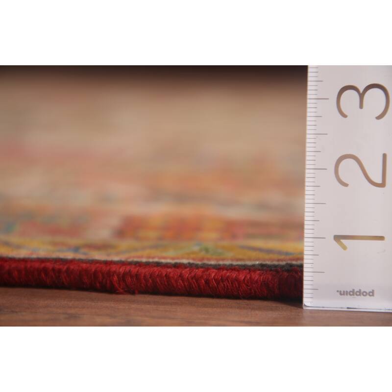 Hand Knotted Oriental 100% Wool Carpet Traditional Floral Beige & Ivories Kashkoli Area Rug - 10' 8'' X 7' 2''