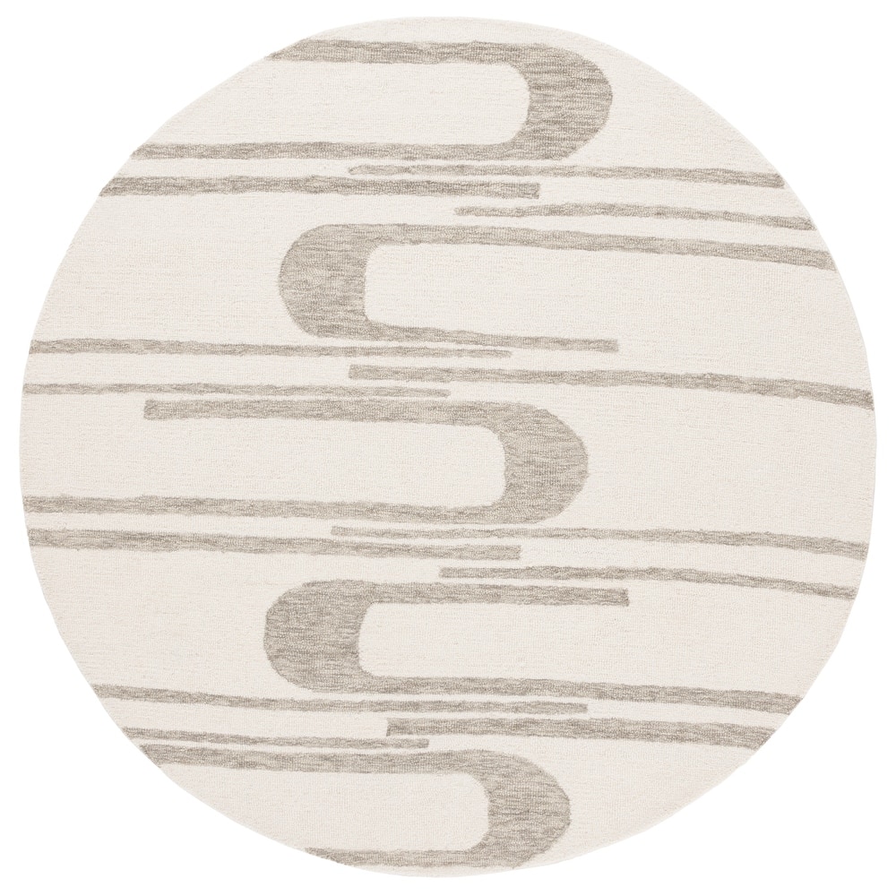 SAFAVIEH Handmade Ebony Gwynedd Mid-Century Modern Wool Rug