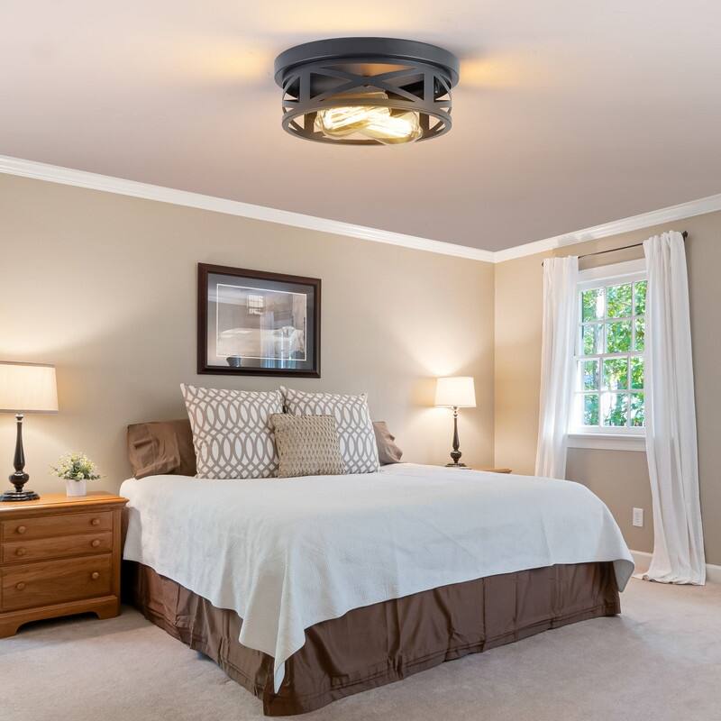 2 Light Farmhouse Flush Mount Ceiling Light-2 Pack