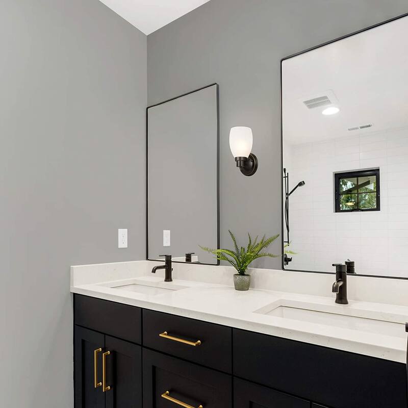 Indoor wall sconce with switch industrial glass