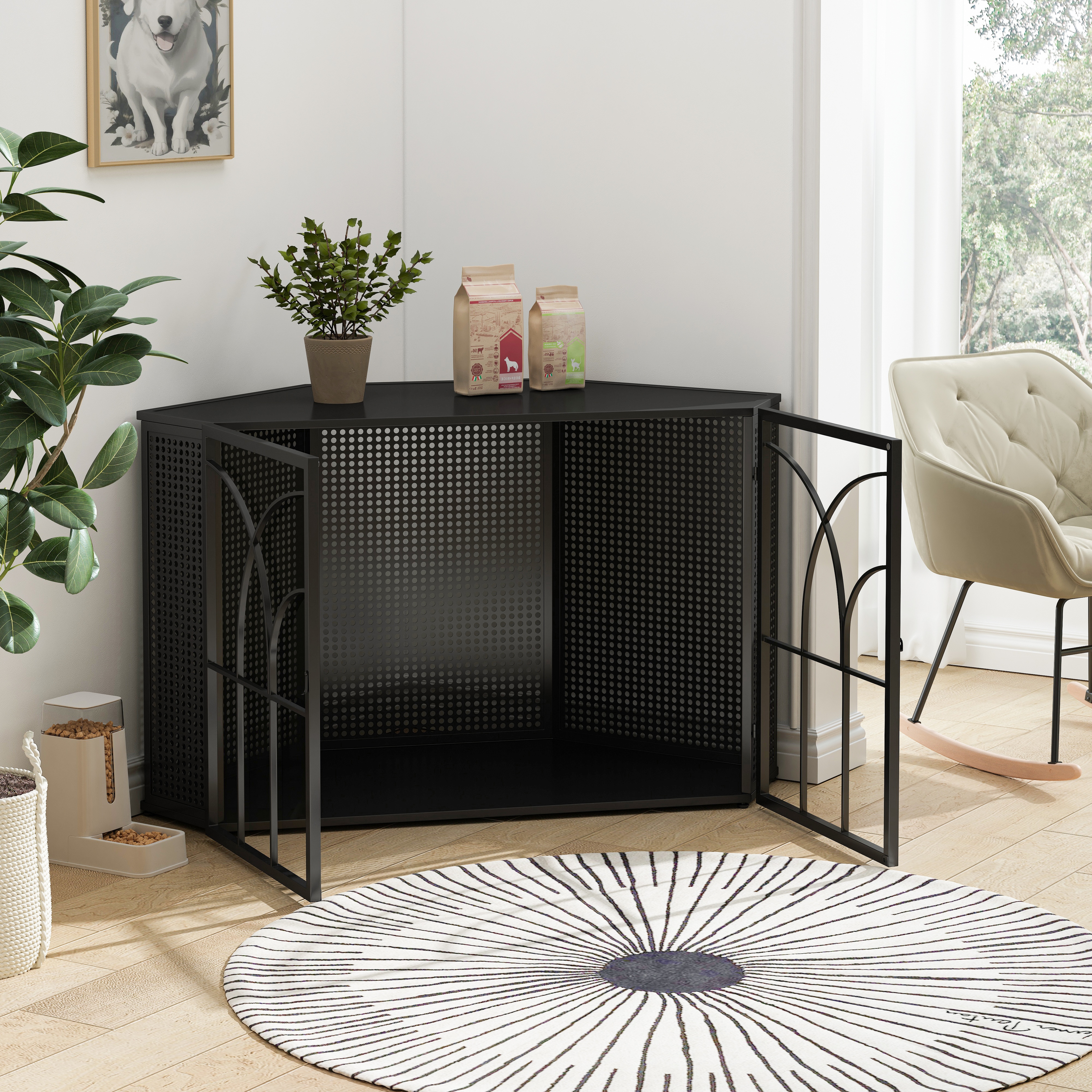 Glass online dog crate