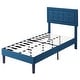 preview thumbnail 48 of 58, VECELO Tufted Upholstered Kids Bed with Adjustable Headboard,Twin Size Bed Set of 2