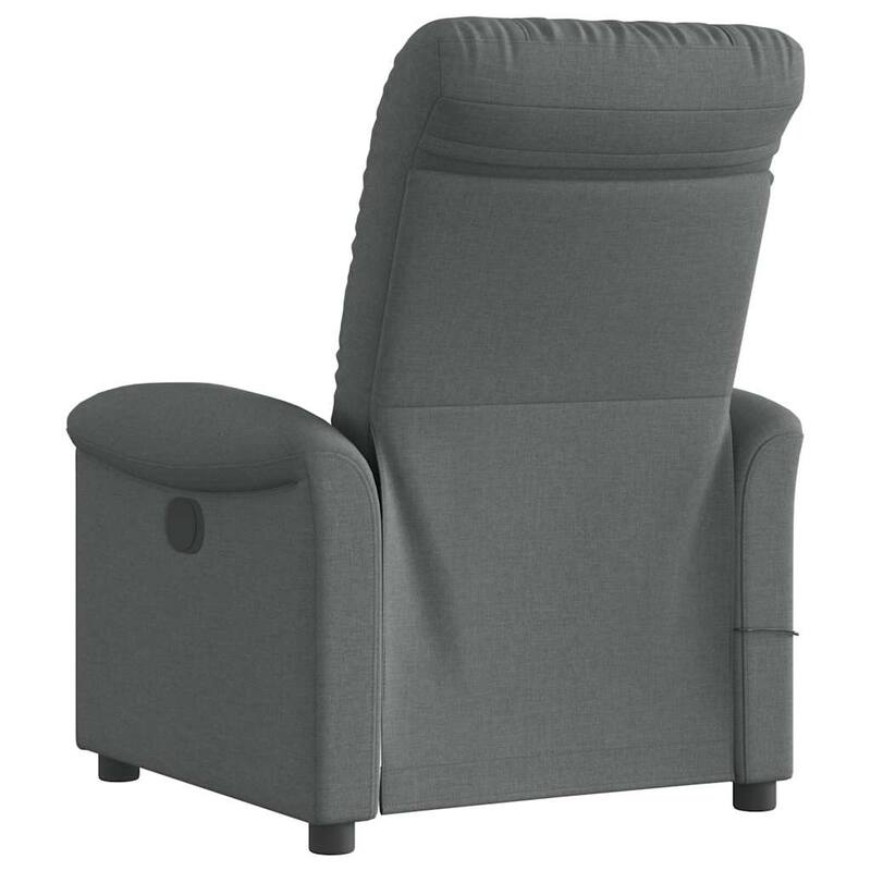 vidaXL Massage Recliner Chair Dark Grey Fabric