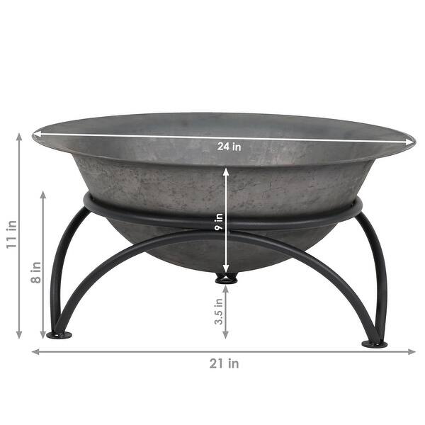 Shop Sunnydaze Dark Gray Wood Burning Cast Iron Fire Pit Bowl 24
