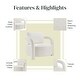 preview thumbnail 27 of 27, NPD Furniture Maisie Faux Shearling Accent Arm Chair