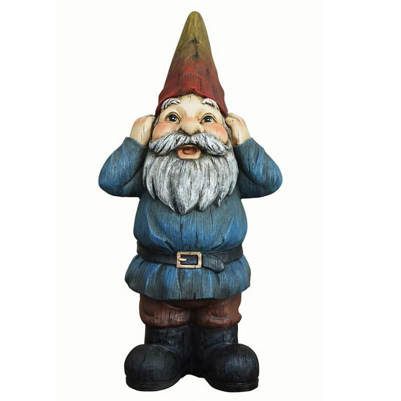18.5" Resin Hear No Evil Gnome