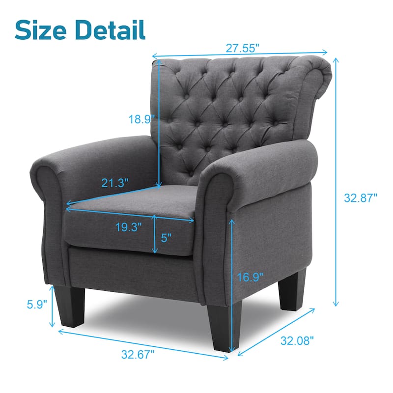 VredHom Accent Chair Club Chair Single Sofa Armchair - 32.08'' L x 32.67 '' W x 32.87 '' H
