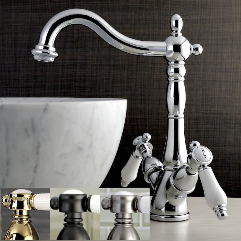 Kingston Brass Vintage Porcelain Vessel Bathroom Faucet