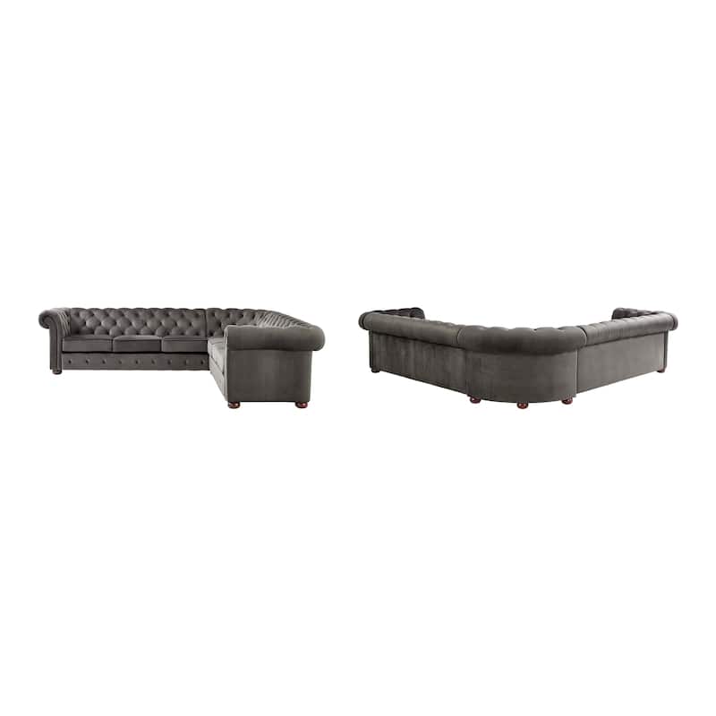Gdansk 7-Seat L-Shaped Chesterfield Sectional Sofa