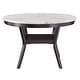 preview thumbnail 5 of 7, Balmforth White Faux Marble Round Dining Table by iNSPIRE Q Classic