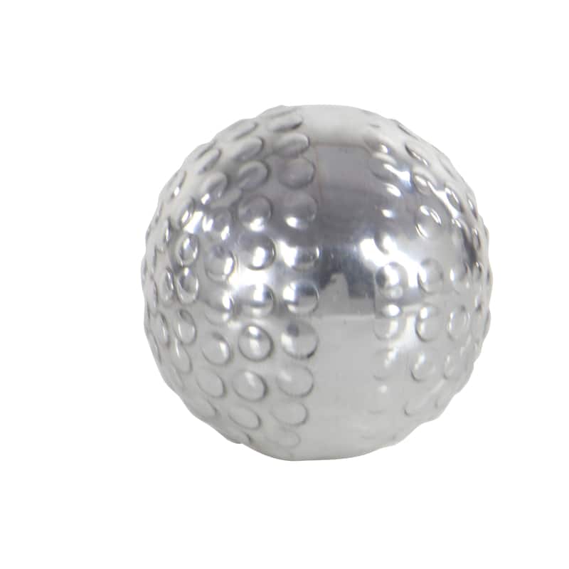 Aluminum Metal Hammered Decorative Ball Orbs & Vase Filler - Set of 3 Silver - Roche River Decor - 4"W x 4"L x 4"H
