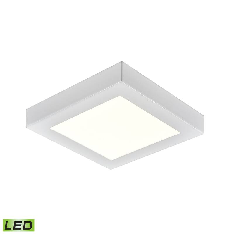 Elk Home Ceiling Essentials White Metal 1 Light Flush Mount