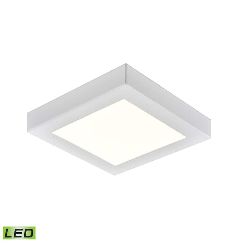 Elk Home Ceiling Essentials White Metal 1 Light Flush Mount Bed Bath