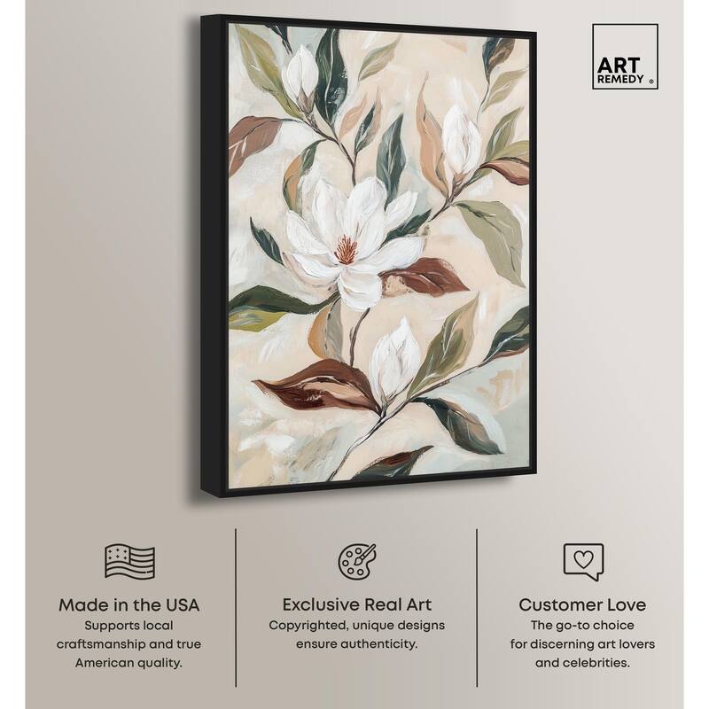 Soft Magnolia I Canvas by Art Remedy
