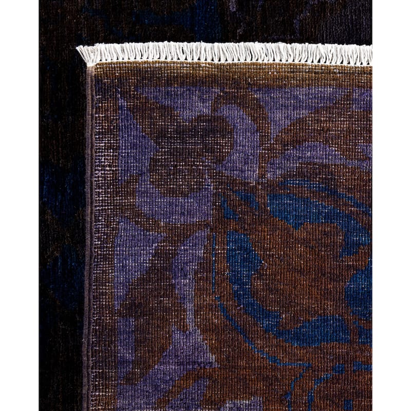 Overdyed One-of-a-Kind Hand-Knotted Area Rug - Purple - 8' 1" x 10' 0"