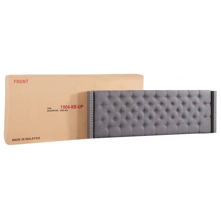 Julie Tufted Upholstered Low Profile King Panel Bed