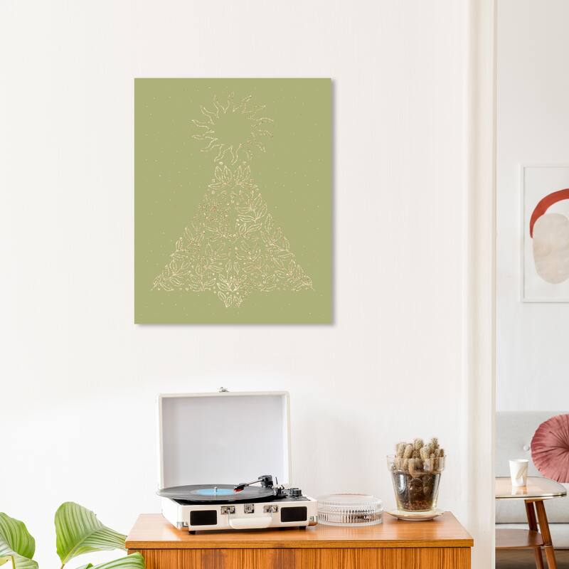 Wynwood Studio Canvas Holiday and Seasonal Arbolito Sutil Green Modern & Contemporary Wall Art Canvas Print - 20 x 24