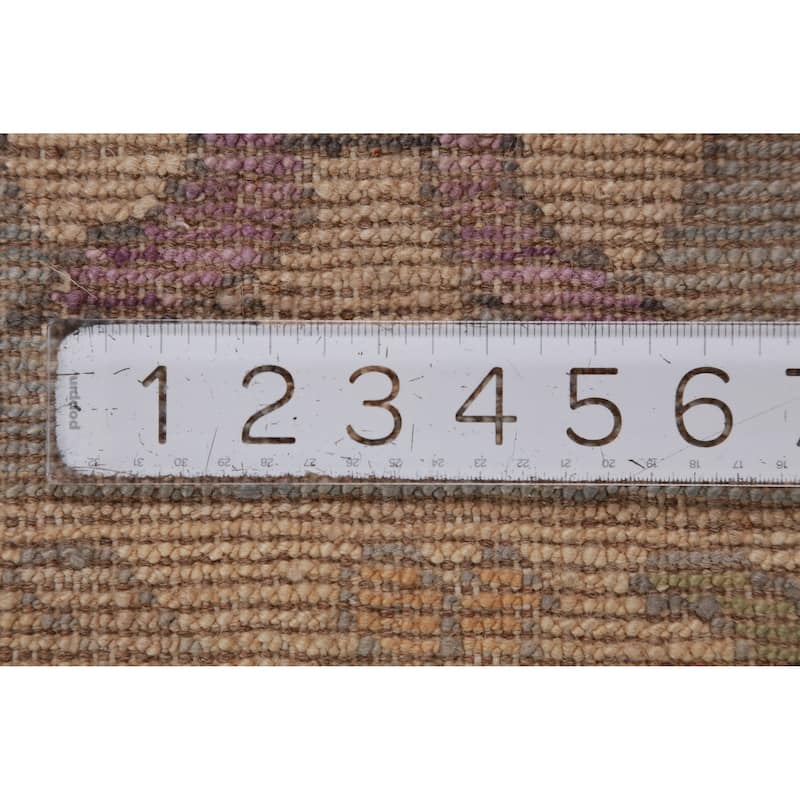 Hand Knotted Oriental 100% Wool Carpet Transitional All-Over Navy Blue & Blues Oushak Area Rug - 12' 2'' X 8' 9''