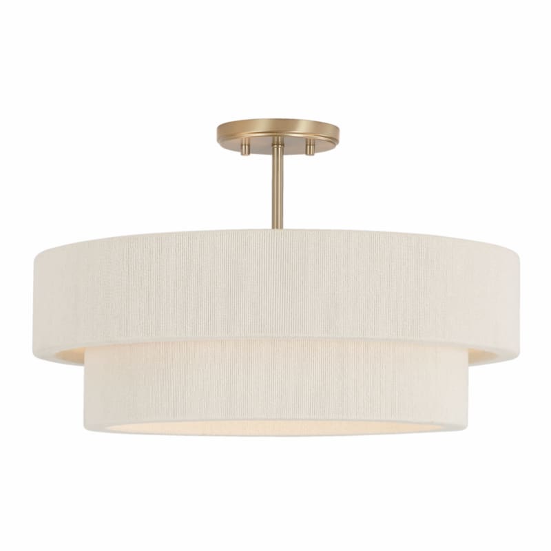 Delaney 4-light Matte Brass Convertible Pendant/ Semi Flush Mount