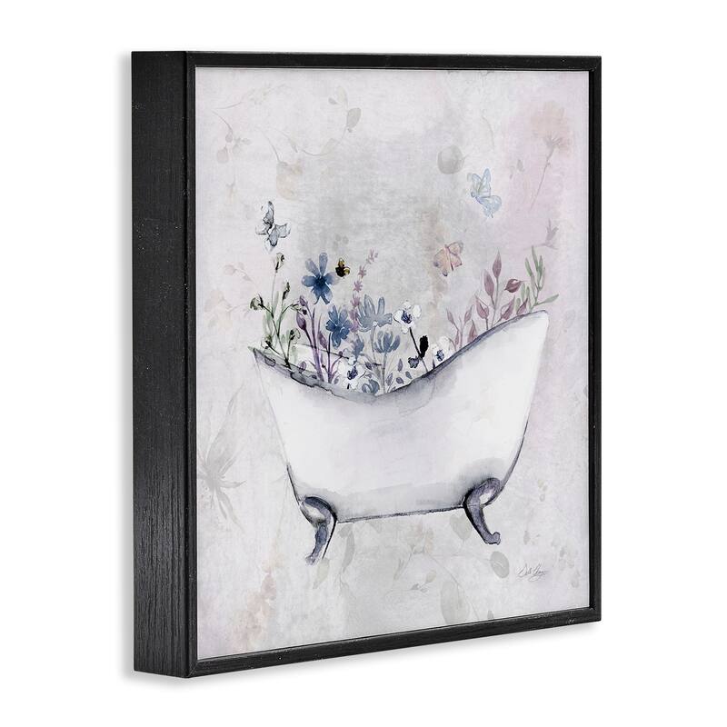 Stupell Delicate Bath with Botanics Framed Giclee Art Design By Stella Chang