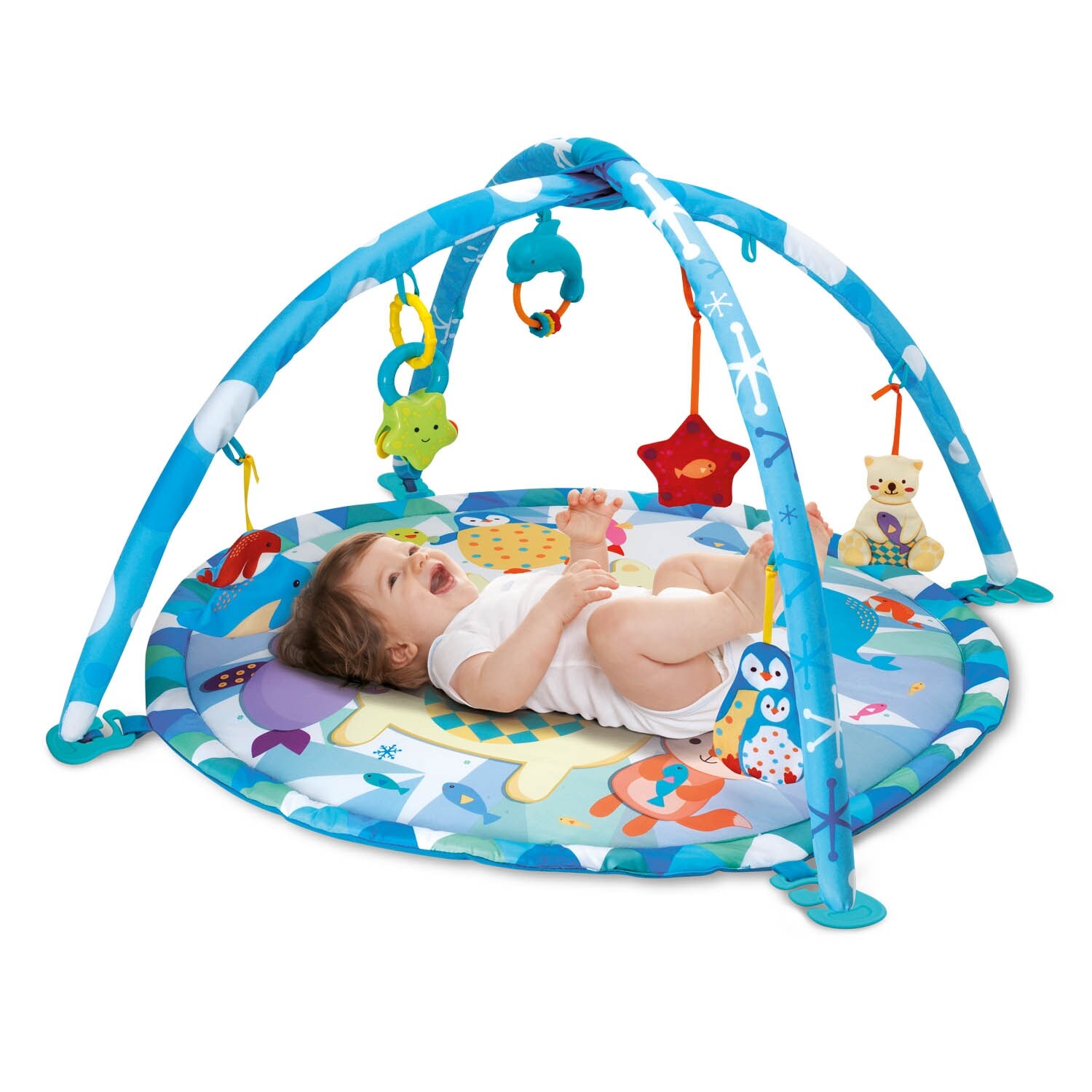white baby play mat