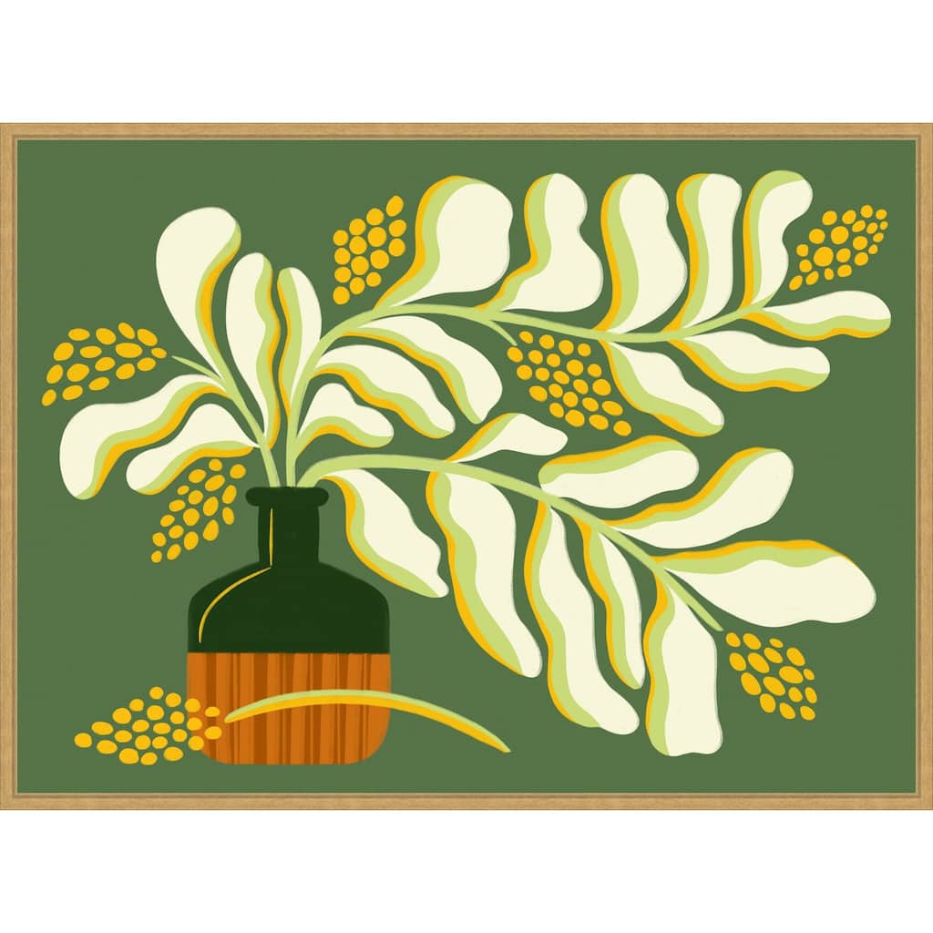 Hawaiian Ginger Blossoms by Kristian Gallagher Framed Canvas Wall Art Print