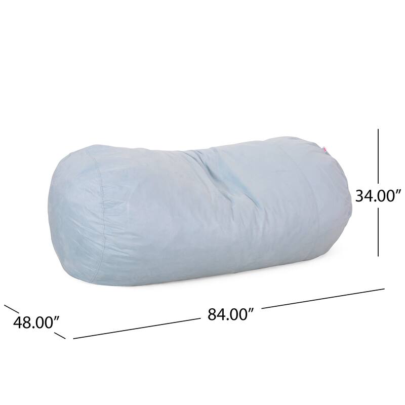 8 Foot Microfiber Cylindrical Bean, Bag, Seafoam - Seafoam