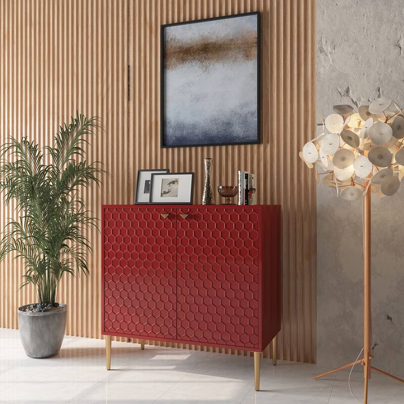 2 Door Blue Locker Accent Cabinet
