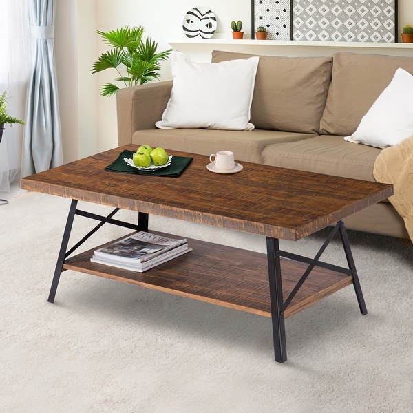 Carbon loft kenyon natural 2025 rustic coffee table