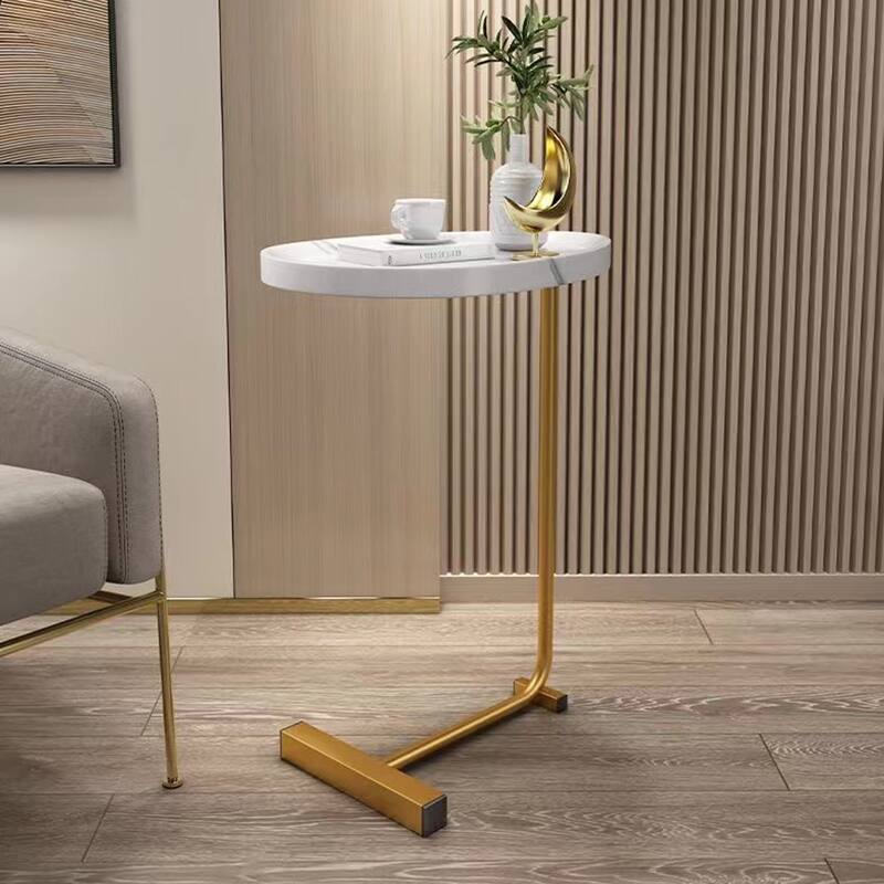 C-shaped Side Table, Small Sofa Table for Cough, Bederoom, Living Room